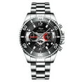 thumbnail image 5 of 2025 Fake Three-Eye Simple All-Match Men's Quartz Belt Watch Sunglasses Wallet 3-Piece Set, 5 of 5
