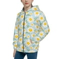 thumbnail image 2 of Kdxio Daisies Flowers Pattern Kids Boys Girls Zip Up Hoodie 3D Printed Hooded Sweatshirt Hoody Coat with Pocket 7-12 Y-Small, 2 of 6