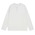 thumbnail image 1 of pstuiky camisas de manga larga para hombre, Blusa informal de manga larga con botones, estilo vintage, cálida y a la moda para hombre salir tops xxl, 1 of 7