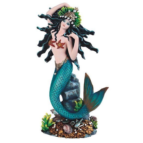 FC Design 11"H Turquoise Princess Mermaid Figurine Statue Sculpture Ornament Decoration Home/Room Decor and Unique Gift Ideas for Housewarming, Holidays and Birthdays