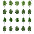 thumbnail image 2 of Coofit Artificial Leaves Stems Realistic 20PCS Fake Leaf Faux Greenery Leaf for Home, 2 of 10