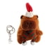 thumbnail image 5 of Llavero de peluche de carpincho, mochila de animales de peluche de carpincho, colgante de muñeca portátil llavero bufanda verde, 5 of 9
