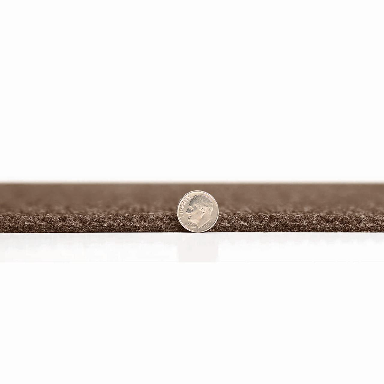 Foss Espresso 18" x 18" Medium-Duty Self-Stick Carpet Tile 10 Pieces