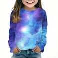 thumbnail image 3 of Ugoldhm Girls and Boys Tops Long Sleeve Round Neck Fashion Stars Graphic Shirts Fall Casual Tees, 3 of 4