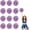 Blue+Red+White, variant on 12 Pack Cheerleading pom poms,Cheer pom poms Sports Dance Cheer Plastic Pom Poms Cheerleading for Sports Team Spirit Cheering (Blue+Pink+White)