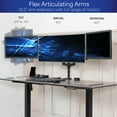 thumbnail image 3 of VIVO Black Triple Monitor Mount, 2 Pneumatic Arms + 1 Fixed, 3 Screens up to 32", 3 of 7
