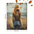 thumbnail image 3 of Qisvanset Framed Canvas Wall Art 12x16 Inch Walk In Love Coastal Cowgirl Bible Verse Scripture Art, 3 of 5