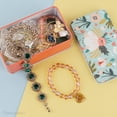 thumbnail image 4 of Framendino, 5 Pack Mini Metal Tinplate Boxes Empty Trinket Jewelry Coin Flower Rectangular Tin for Bead Storage Case Containers (Floral), 4 of 7