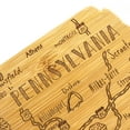 thumbnail image 7 of Totally Bamboo Destination Pennsylvania State Shaped Serving and Cutting Board, Includes Hang Tie for Wall Display, 7 of 7