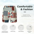 thumbnail image 5 of Balery Patchwork In Country Style Mens Swim Trunks Swim Shorts for Men Quick Dry Inseam Beach Shorts with Compression Liner Pocket-Medium, 5 of 9