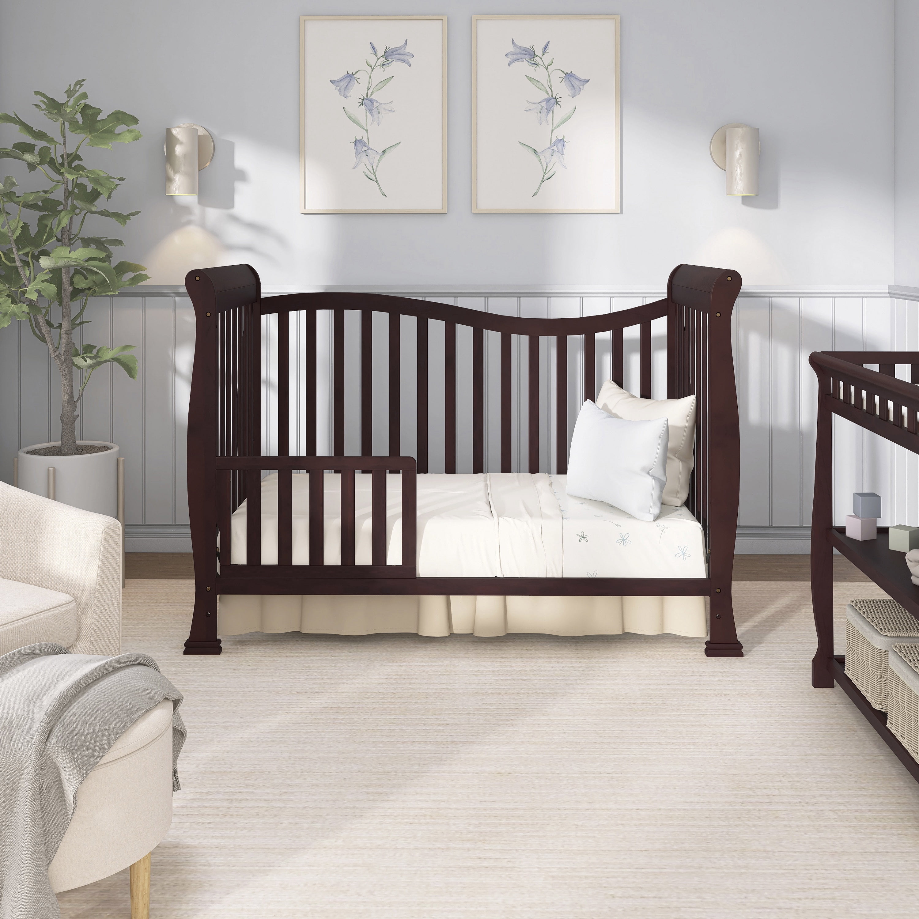 Dream On Me Violet 7-in-1 Convertible Crib Espresso