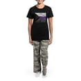 thumbnail image 4 of CafePress - Abstract Paint Splatter Demisexual Pride Flag Pajamas - Women's Short Sleeve Print T-Shirt and Pants Dark Cotton Pajama Set, 4 of 7