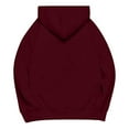 thumbnail image 3 of TKLPEHG Hoodies for Women Solid Color Drawstring Fall Sweatshirts Casual Hooded Pullover Long Sleeve Loose Fit Hoodies with Pockets (Wine,S), 3 of 3