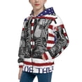 thumbnail image 2 of Xecao Home Of The Free Because Of The Brave Pattern Zip Up Hoodies for Boys Girls, Sweatshirt with Pockets-, 2 of 6