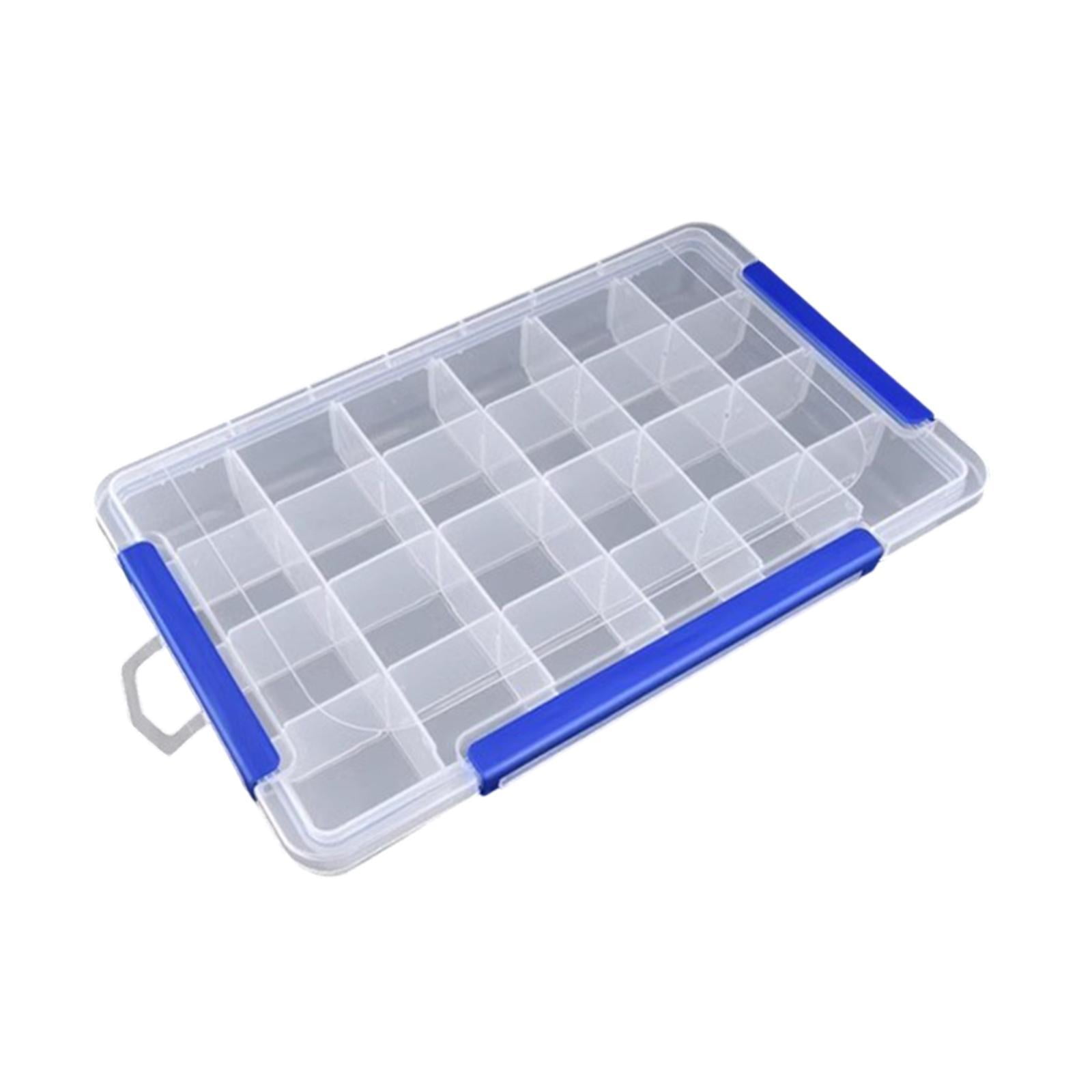 Fiocias Clear Organizer Box Bead Organizer Empty Portable Multifunctional Tackle Box for 24 Grid