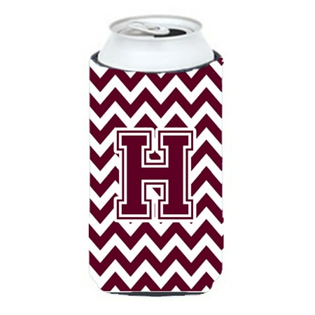 

Caroline s Treasures CJ1051-HTBC Letter H Chevron Maroon and White Tall Boy Hugger Tall Boy multicolor