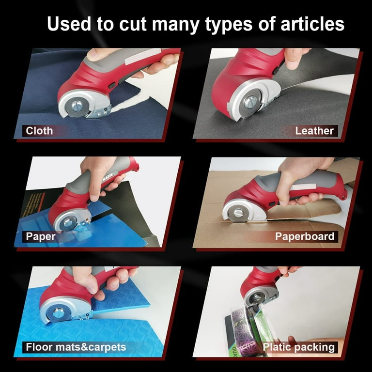 Cordless Electric Scissors,Electric Cutter,Cloth and Cardboard Cutter,  Carpet Cutter Tool,Electric Shears,Rotary Cutter for Fabric,Rotary