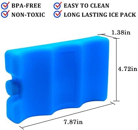 RibRave Reusable Ice Packs for Cooler, Long Lasting Breastmilk Bottle Storage, Freezer Packs Can Cooler for Lunch Boxes, Beer Soda, Camping