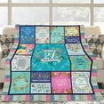 thumbnail image 2 of 21st Birthday Gifts for Her, Gifts for 21st Birthday Female, 21 Year Old Birthday Gifts for Her, 21st Birthday Decorations, 21st Birthday Gift Ideas Soft Flannel Throw Blanket 60"X50", 2 of 6