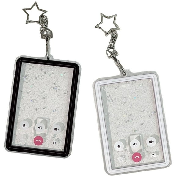 2pcs Photocard Holder, Cute Acrylic Photo Card Holder for Album Idol Card Credit Id Bank Card