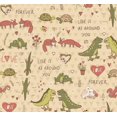 thumbnail image 2 of Dinosaur, Alligator, Fox, Animals in Love Gift Wrap, 2 of 4