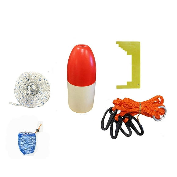 Crab Trap accessory kit, Crab trap rope,bait bag,Caliper,Harness,red white float.