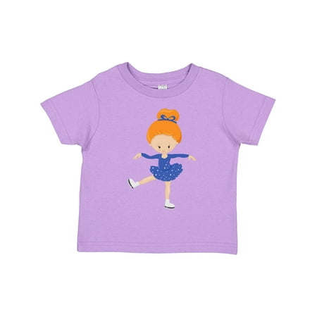 

Inktastic Ice Skating Girl Orange Hair Gift Toddler Toddler Girl T-Shirt