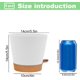 thumbnail image 2 of round plastic flowers with automatic watering system with saucer, 2 of 4