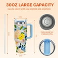 thumbnail image 5 of 30 Oz Floral Tumbler For Women with Handle and Straw,Stainless Steel Vacuum Insulated Coffee Travel Iced Water Bottle Cup Mug for Lady, Mothers Day Birthday Christmas Gifts for Women Girl, 5 of 6