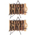 thumbnail image 4 of Juego de 2 pulseras de cuero para muñeca, adornos de muñeca artesanales vintage tejidos a mano, Retro, DIY, decoraciones, 4 of 5