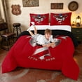 thumbnail image 3 of Manfei Patriotic Eagle Cross Queen Comforter Set, Freedom Faith Comforter Sets Queen, Red, Black Reversible 3-Piece, 1 Comforter and 2 Pillowcases, 3 of 6