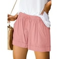 thumbnail image 2 of Fantaslook Womens Casual Shorts Elastic Waist Drawstring Shorts Pants with Pockets Summer Beach Floral Shorts, 2 of 8
