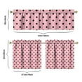 thumbnail image 6 of Minimalist Dots Kitchen Curtains Set - Retro Vintage Classic Colorful Texture Black White Red Polka Design Geometric Tier and Valance Rod Pocket Drapes, 6 of 6