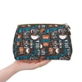 thumbnail image 5 of Bingfone Coffee Lover Print Print Leather Makeup Bag, Portable Hand-held Zipper Female Cosmetic Bag Toiletry Bag, Suitable for Home and Travel, 5 of 6