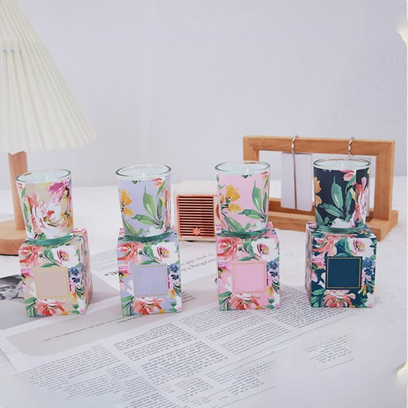 Sentmoon Candles Scented Candles Aromatherapy Candles for Bedroom Glass Jar Plant Wax Scented Candle Home Decor Products Holiday Gift for Women 4 Scents
