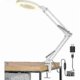 thumbnail image 1 of 5x magnifying glass with light with clip, 3 colour modes Stepless dimmable magnifying lamp, 72 LEDs real glass lens magnifier with light and sta, 1 of 5