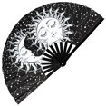 thumbnail image 1 of Ventilador plegable GloFX Sun & Moon Design Rave Music Festival, 1 of 6