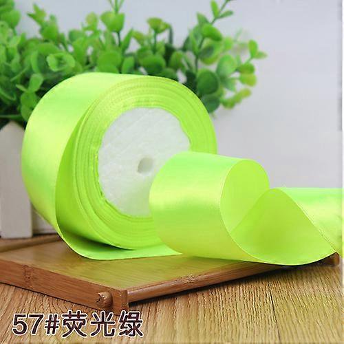 Rollo de 25 yardas de cinta de satén de 5 cm para fiestas de cumpleaños, flores, cajas de regalo, envoltura de regalos, Navidad, Halloween, festivales, suministros para manualidades.
