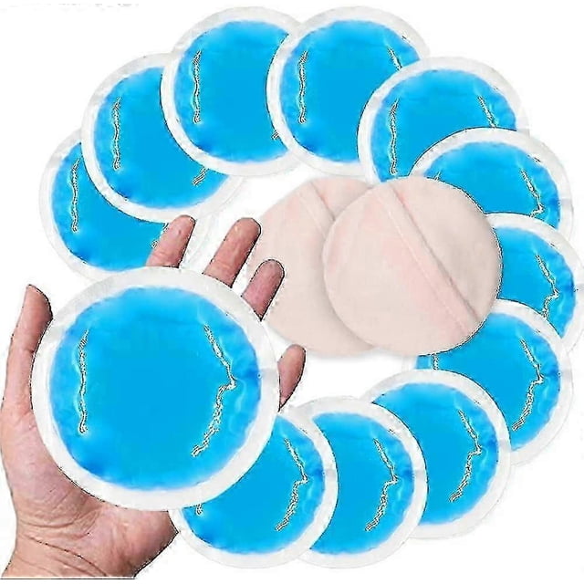 Paquete de 10 bolsas de gel reutilizables redondas con 2 piezas de tela de respaldo (Paquete de 12)