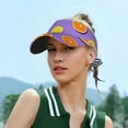 thumbnail image 6 of Kll Sport Sun Visor Hats Ball Caps Empty Top Baseball Sun Cap For Men Women-Yellow Lemon And Orange, 6 of 8