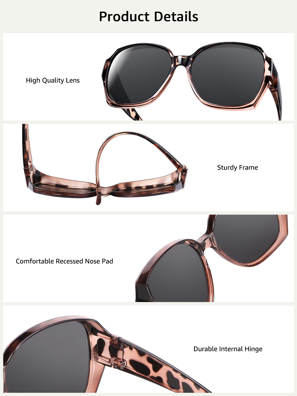 TINHAO Oversized Square Fit Over Polarized Sunglasses photo 5