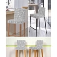 thumbnail image 5 of Farmhouse Country Bar Stool Covers Set of 2, Grey Vintage Trees Rustic French Garden Stretch Bar Chair Covers with Backs, Removable Pub Counter Height Chair Cover for Kitchen Dining Room Cafe, 5 of 7