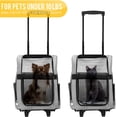 thumbnail image 3 of KOPEKS Deluxe Backpack Pet Travel Carrier with Wheels - Heather Gray - Approved by Most Airlines, 3 of 7