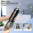thumbnail image 5 of YOOVEE Cordless Water Flosser & Oral Irrigator, 300ml, 3 Modes, 4 Nozzles, IPX7 Waterproof for Travel/Home Black, 5 of 7