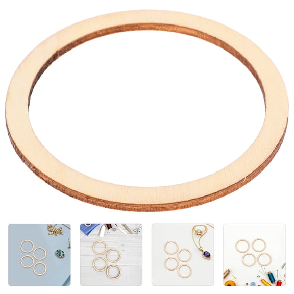 BESTONZON Round Wood Discs Diy Circle Wood Slices Natural Wood Color 50Pcs