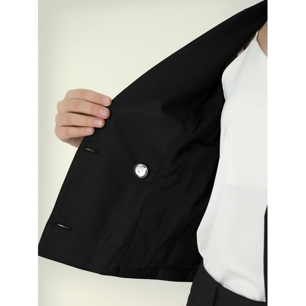 Allegra K Women's Work Lapel Collar Stretchy Jacket Suit Blazer 