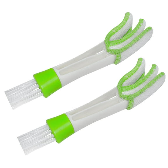 2Pcs Car Cleaning Brush Dual Head Soft Bristles Brushes Car Interior Multifunctional Cleaning Brush for Car Air Vent Air Conditioner Crevice Dashboard Cleaning Tool Brushes