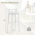 thumbnail image 3 of Gymax Bar Height Stools Set of 4 Bar Chair w/ Acacia Wood Frame Supporting Legs White, 3 of 7