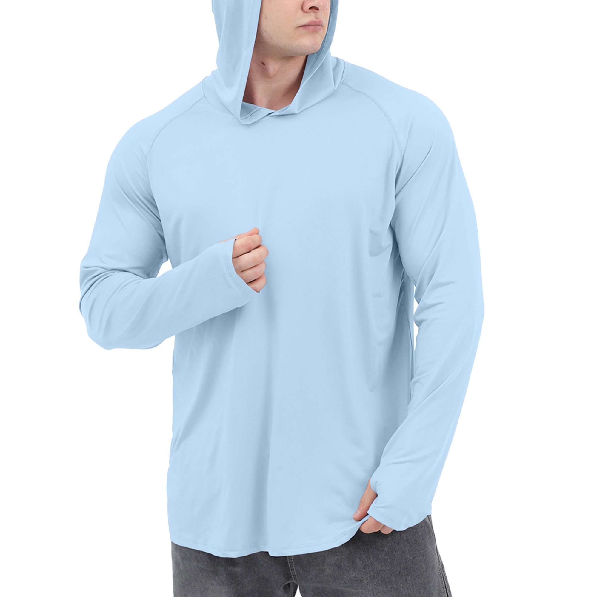 Inadays Men's UPF 50+ Sun Protection Hoodie Shirts Long Sleeve SPF/UV  Lightweight Quick Dry Fishing Hoodie Rash Guard Thumb Holes Shirt Fishing  Hiking Mountaineering Outdoor - Walmart.com
