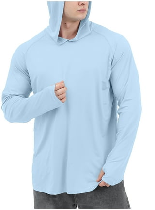 Roadbox Men's UPF50 UV/Sun Protection Quick-Dry Hoodies Long Sleeve Shirts  for Swim Fishing Goft Hiking Roadbox